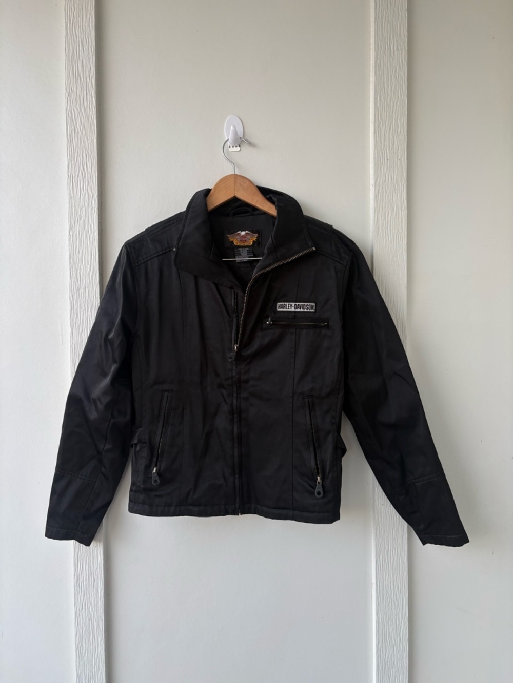 Harley-Davidson Women’s Black Moto Riding Jacket Medium - Picture 8 of 8